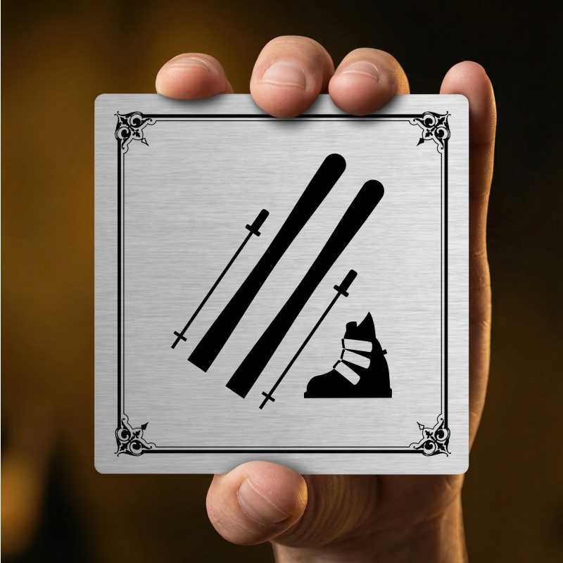 Lyžárna, 100x100mm, stříbrná, Kansas